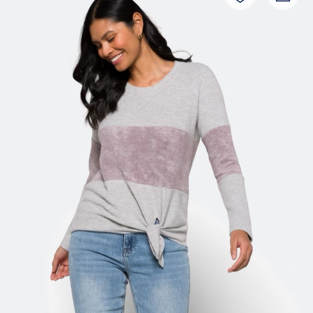 Nine Britton Gray and Purple Sweater